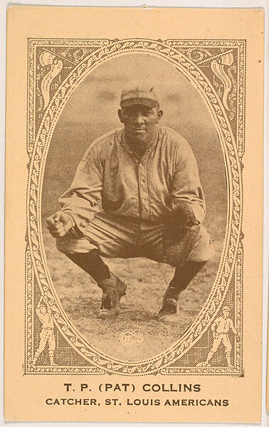 T. P. (Pat) Collins, Catcher, St. Louis Americans, from the American Caramel Baseball Players series (E120) for the American Caramel Company, Issued by American Caramel Company, Lancaster and York, Pennsylvania, Photolithograph 
