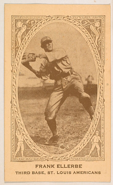 Frank Ellerbe, Third Base, St. Louis Americans, from the American Caramel Baseball Players series (E120) for the American Caramel Company, Issued by American Caramel Company, Lancaster and York, Pennsylvania, Photolithograph 