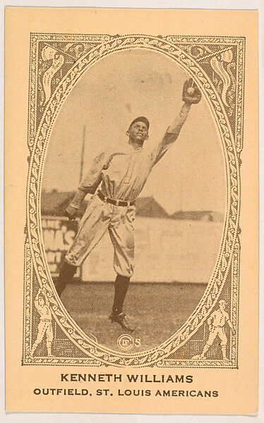 Kenneth Williams, Outfield, St. Louis Americans, from the American Caramel Baseball Players series (E120) for the American Caramel Company, Issued by American Caramel Company, Lancaster and York, Pennsylvania, Photolithograph 