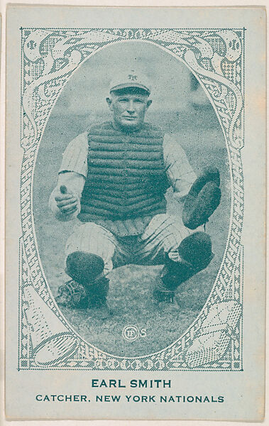 Earl Smith, Catcher, New York Nationals, from the American Caramel Baseball Players series (E120) for the American Caramel Company, Issued by American Caramel Company, Lancaster and York, Pennsylvania, Photolithograph 