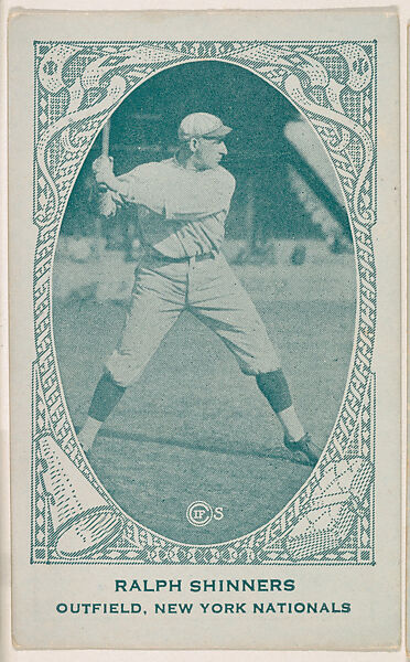 Ralph Shinners, Outfield, New York Nationals, from the American Caramel Baseball Players series (E120) for the American Caramel Company, Issued by American Caramel Company, Lancaster and York, Pennsylvania, Photolithograph 