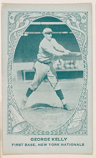 George Kelly, First Base, New York Nationals, from the American Caramel Baseball Players series (E120) for the American Caramel Company, Issued by American Caramel Company, Lancaster and York, Pennsylvania, Photolithograph 