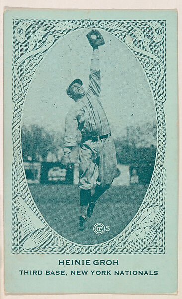 Heinie Groh, Third Base, New York Nationals, from the American Caramel Baseball Players series (E120) for the American Caramel Company, Issued by American Caramel Company, Lancaster and York, Pennsylvania, Photolithograph 