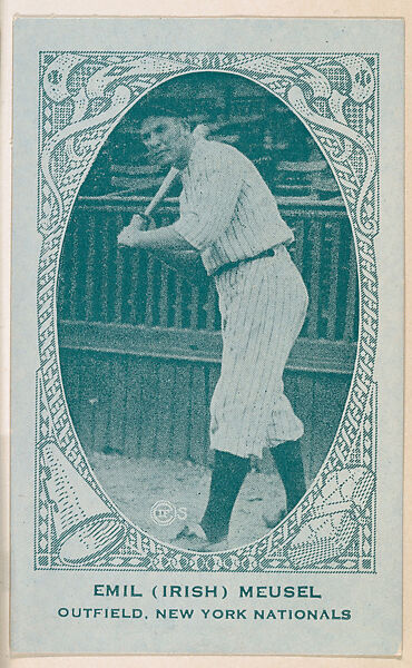 Emil (Irish) Meusel, Outfield, New York Nationals, New York Nationals, from the American Caramel Baseball Players series (E120) for the American Caramel Company, Issued by American Caramel Company, Lancaster and York, Pennsylvania, Photolithograph 