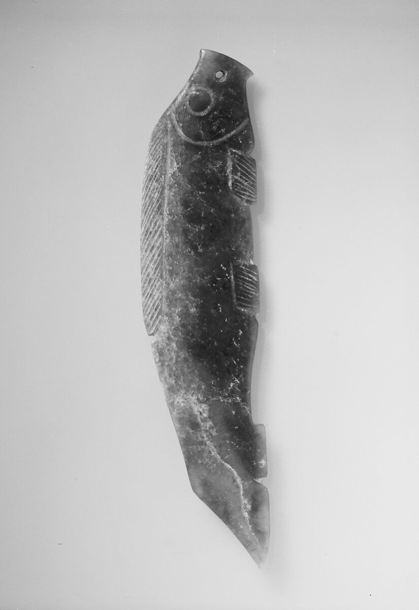 Plaque in the shape of a fish, Jade (nephrite), China 