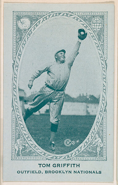 Tom Griffith, Outfield, Brooklyn Nationals, from the American Caramel Baseball Players series (E120) for the American Caramel Company, Issued by American Caramel Company, Lancaster and York, Pennsylvania, Photolithograph 