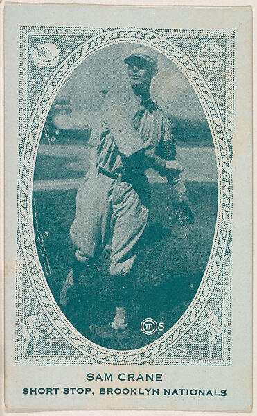 Sam Crane, Short Stop, Brooklyn Nationals, from the American Caramel Baseball Players series (E120) for the American Caramel Company, Issued by American Caramel Company, Lancaster and York, Pennsylvania, Photolithograph 
