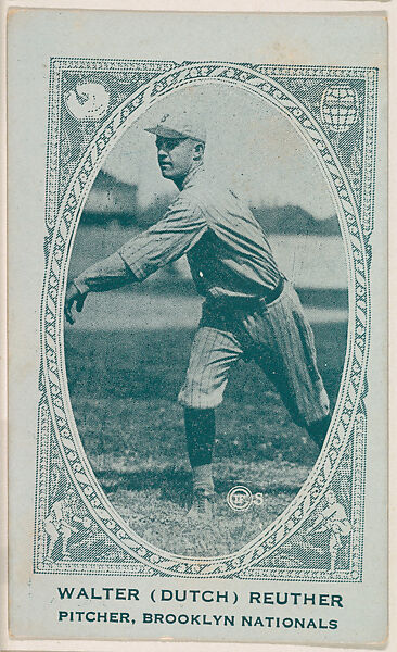 Walter (Dutch) Reuther, Pitcher, Brooklyn Nationals, from the American Caramel Baseball Players series (E120) for the American Caramel Company, Issued by American Caramel Company, Lancaster and York, Pennsylvania, Photolithograph 