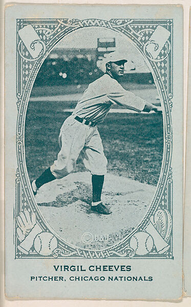 Virgil Cheeves, Pitcher, Chicago Nationals, from the American Caramel Baseball Players series (E120) for the American Caramel Company, Issued by American Caramel Company, Lancaster and York, Pennsylvania, Photolithograph 