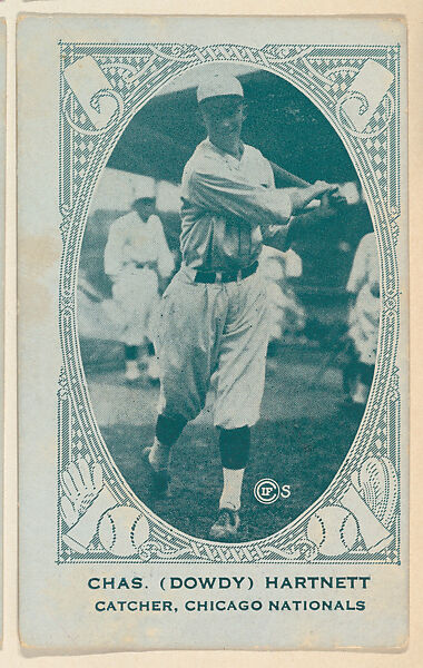Chas. (Dowdy) Hartnett, Catcher, Chicago Nationals, from the American Caramel Baseball Players series (E120) for the American Caramel Company, Issued by American Caramel Company, Lancaster and York, Pennsylvania, Photolithograph 
