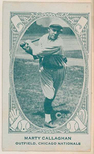 Marty Callaghan, Outfield, Chicago Nationals, from the American Caramel Baseball Players series (E120) for the American Caramel Company, Issued by American Caramel Company, Lancaster and York, Pennsylvania, Photolithograph 