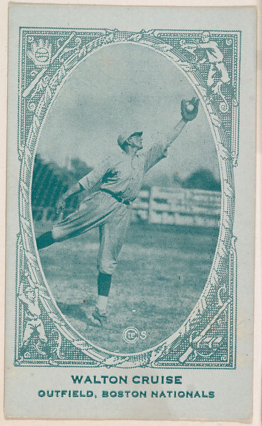 Walton Cruise, Outfield, Boston Nationals, from the American Caramel Baseball Players series (E120) for the American Caramel Company, Issued by American Caramel Company, Lancaster and York, Pennsylvania, Photolithograph 