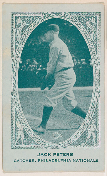 Jack Peters, Catcher, Philadelphia Nationals, from the American Caramel Baseball Players series (E120) for the American Caramel Company, Issued by American Caramel Company, Lancaster and York, Pennsylvania, Photolithograph 