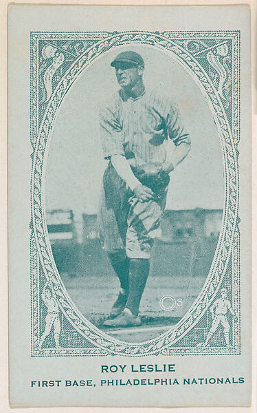 Roy Leslie, First Base, Philadelphia Nationals, from the American Caramel Baseball Players series (E120) for the American Caramel Company, Issued by American Caramel Company, Lancaster and York, Pennsylvania, Photolithograph 
