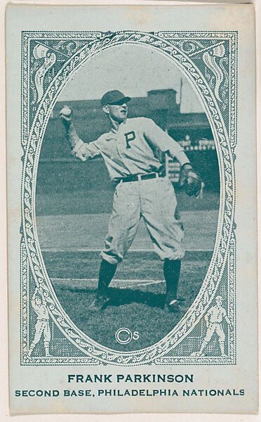 Frank Parkinson, Second Base, Philadelphia Nationals, from the American Caramel Baseball Players series (E120) for the American Caramel Company, Issued by American Caramel Company, Lancaster and York, Pennsylvania, Photolithograph 