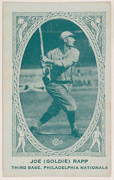 Joe (Goldie) Rapp, Third Base, Philadelphia Nationals, from the American Caramel Baseball Players series (E120) for the American Caramel Company, Issued by American Caramel Company, Lancaster and York, Pennsylvania, Photolithograph 