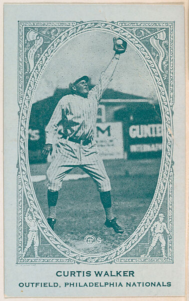 Curtis Walker, Outfield, Philadelphia Nationals, from the American Caramel Baseball Players series (E120) for the American Caramel Company, Issued by American Caramel Company, Lancaster and York, Pennsylvania, Photolithograph 