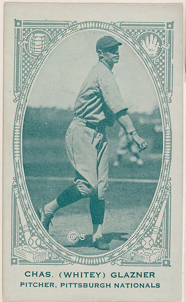 Chas. (Whitey) Glazner, Pitcher, Pittsburgh Nationals, from the American Caramel Baseball Players series (E120) for the American Caramel Company, Issued by American Caramel Company, Lancaster and York, Pennsylvania, Photolithograph 