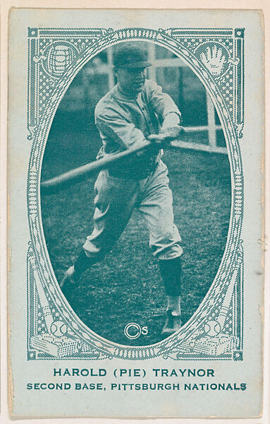 Harold (Pie) Traynor, Second Base, Pittsburgh Nationals, from the American Caramel Baseball Players series (E120) for the American Caramel Company, Issued by American Caramel Company, Lancaster and York, Pennsylvania, Photolithograph 