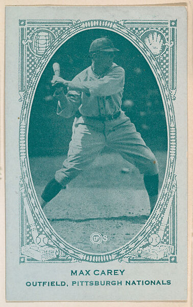Max Carey, Outfield, Pittsburgh Nationals, from the American Caramel Baseball Players series (E120) for the American Caramel Company, Issued by American Caramel Company, Lancaster and York, Pennsylvania, Photolithograph 