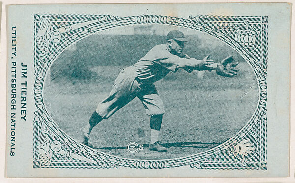 Jim Tierney, Utility, Pittsburgh Nationals, from the American Caramel Baseball Players series (E120) for the American Caramel Company, Issued by American Caramel Company, Lancaster and York, Pennsylvania, Photolithograph 