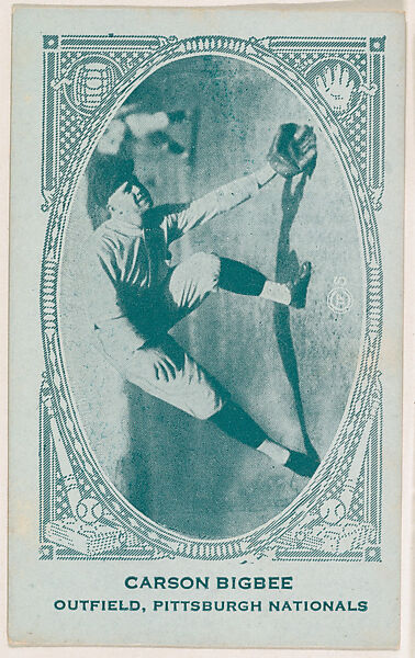 Carson Bigbee, Outfield, Pittsburgh Nationals, from the American Caramel Baseball Players series (E120) for the American Caramel Company, Issued by American Caramel Company, Lancaster and York, Pennsylvania, Photolithograph 