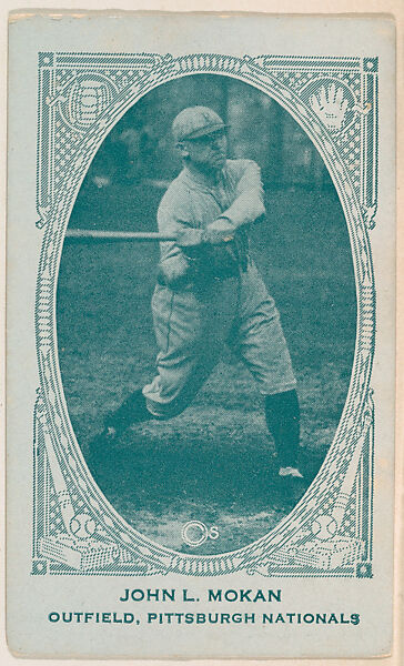 John L. Mokan, Outfield, Pittsburgh Nationals, from the American Caramel Baseball Players series (E120) for the American Caramel Company, Issued by American Caramel Company, Lancaster and York, Pennsylvania, Photolithograph 