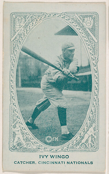Ivy Wingo, Catcher, Cincinnati Nationals, from the American Caramel Baseball Players series (E120) for the American Caramel Company, Issued by American Caramel Company, Lancaster and York, Pennsylvania, Photolithograph 