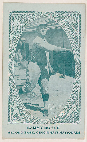 Sammy Bohne, Second base, Cincinnati Nationals, from the American Caramel Baseball Players series (E120) for the American Caramel Company, Issued by American Caramel Company, Lancaster and York, Pennsylvania, Photolithograph 