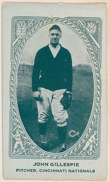 John Gillespie, Pitcher, Cincinnati Nationals, from the American Caramel Baseball Players series (E120) for the American Caramel Company, Issued by American Caramel Company, Lancaster and York, Pennsylvania, Photolithograph 