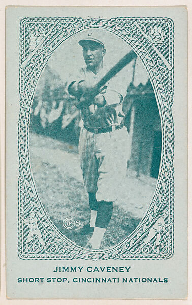 Jimmy Caveney, Shortstop, Cincinnati Nationals, from the American Caramel Baseball Players series (E120) for the American Caramel Company, Issued by American Caramel Company, Lancaster and York, Pennsylvania, Photolithograph 
