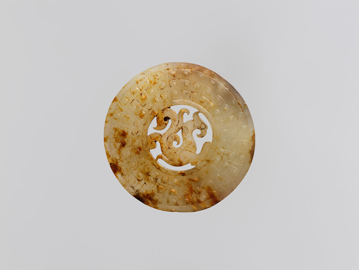 Sword pommel, Jade (nephrite), China