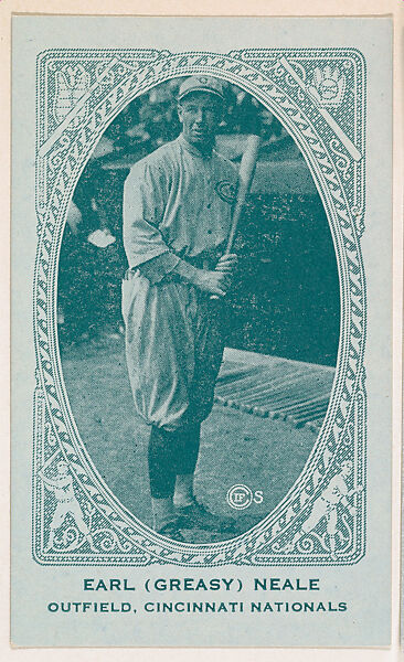 Earl (Greasy) Neale, Outfield, Cincinnati Nationals, from the American Caramel Baseball Players series (E120) for the American Caramel Company, Issued by American Caramel Company, Lancaster and York, Pennsylvania, Photolithograph 