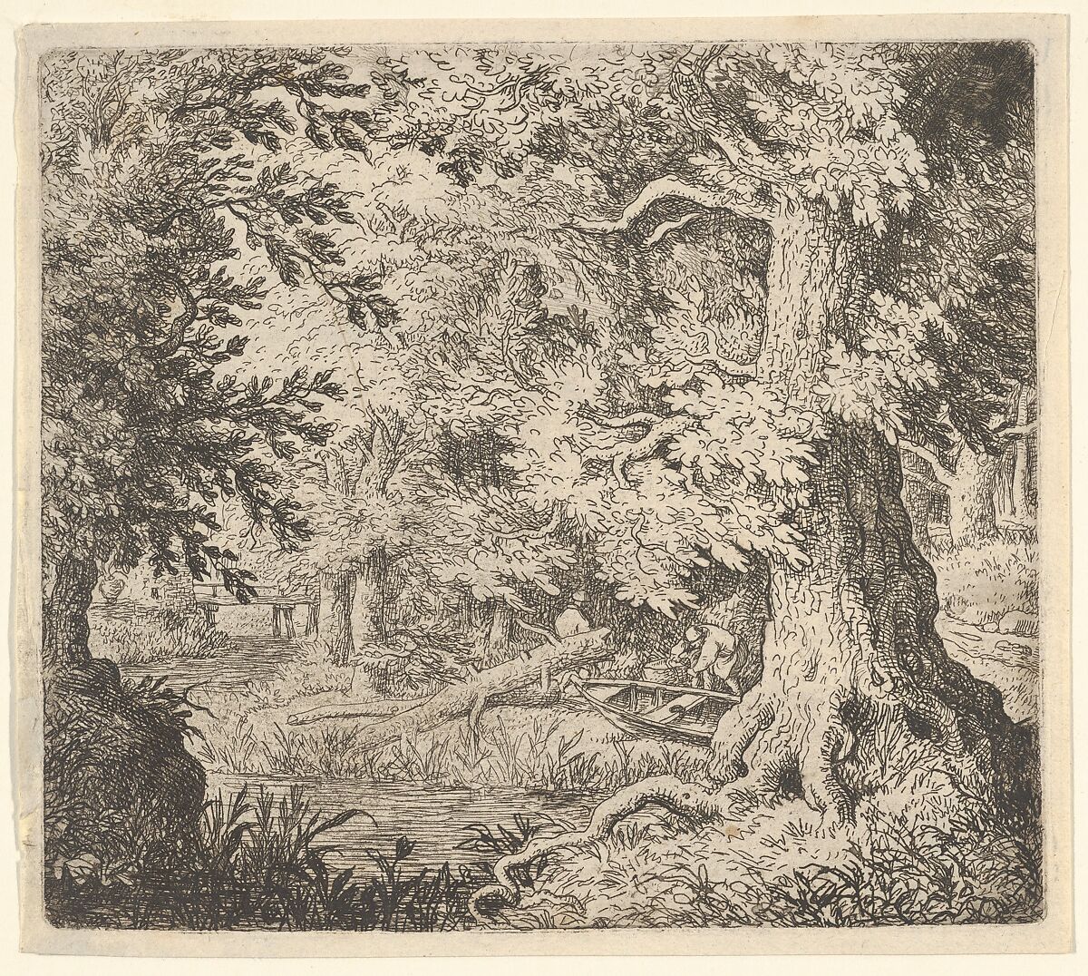 The Brook in the Wood, Allart van Everdingen (Dutch, Alkmaar 1621–1675 Amsterdam), Engraving; sixth state of seven 
