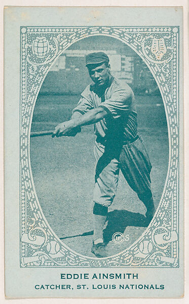 Eddie Ainsmith, Catcher, St. Louis Nationals, from the American Caramel Baseball Players series (E120) for the American Caramel Company, Issued by American Caramel Company, Lancaster and York, Pennsylvania, Photolithograph 