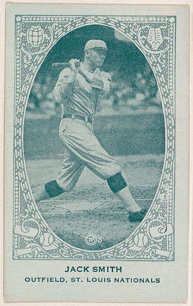 Jack Smith, Outfield, St. Louis Nationals, from the American Caramel Baseball Players series (E120) for the American Caramel Company, Issued by American Caramel Company, Lancaster and York, Pennsylvania, Photolithograph 