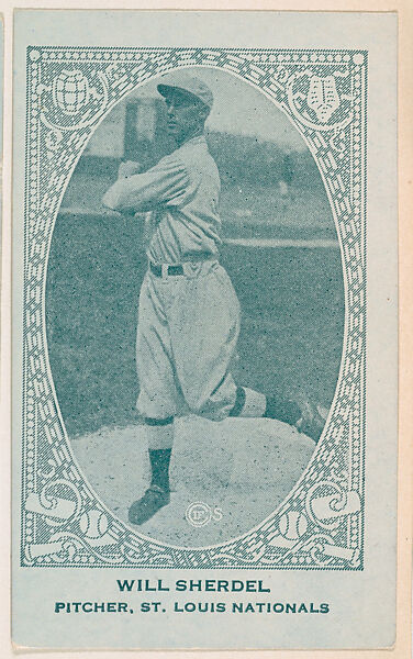 Will Sherdel, Pitcher, St. Louis Nationals, from the American Caramel Baseball Players series (E120) for the American Caramel Company, Issued by American Caramel Company, Lancaster and York, Pennsylvania, Photolithograph 
