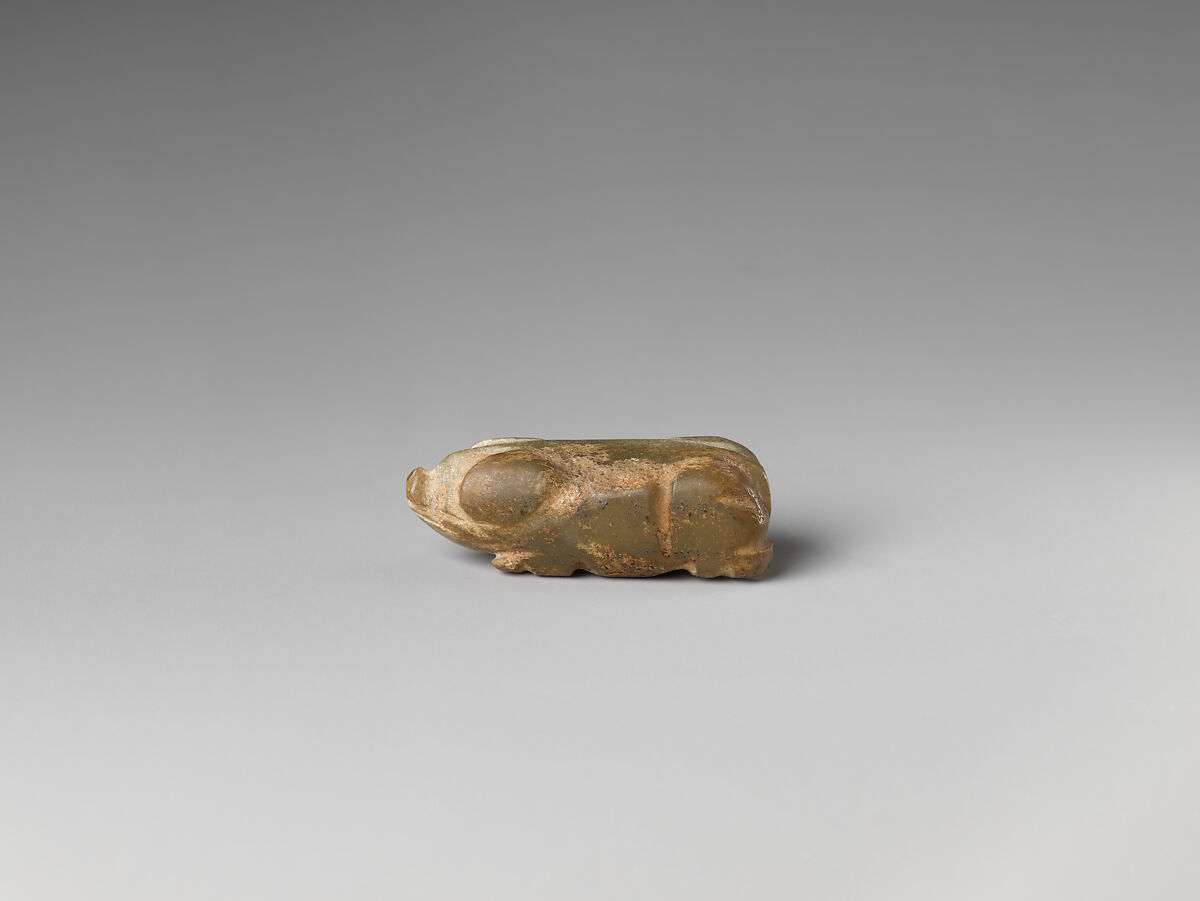 Pig in Recumbent Position, Jade, China 