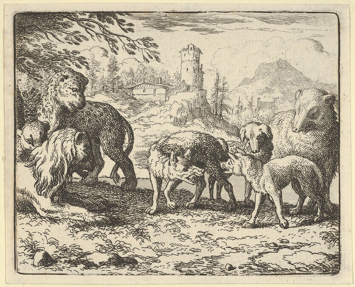 Renard is Sentenced to Death from Hendrick van Alcmar's Renard The Fox, Allart van Everdingen (Dutch, Alkmaar 1621–1675 Amsterdam), Engraving; third state of four 