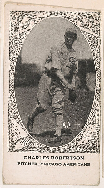 Charles Robertson, Pitcher, Chicago Americans, from the American Caramel Baseball Players series (E120) for the American Caramel Company, Issued by American Caramel Company, Lancaster and York, Pennsylvania, Photolithograph 