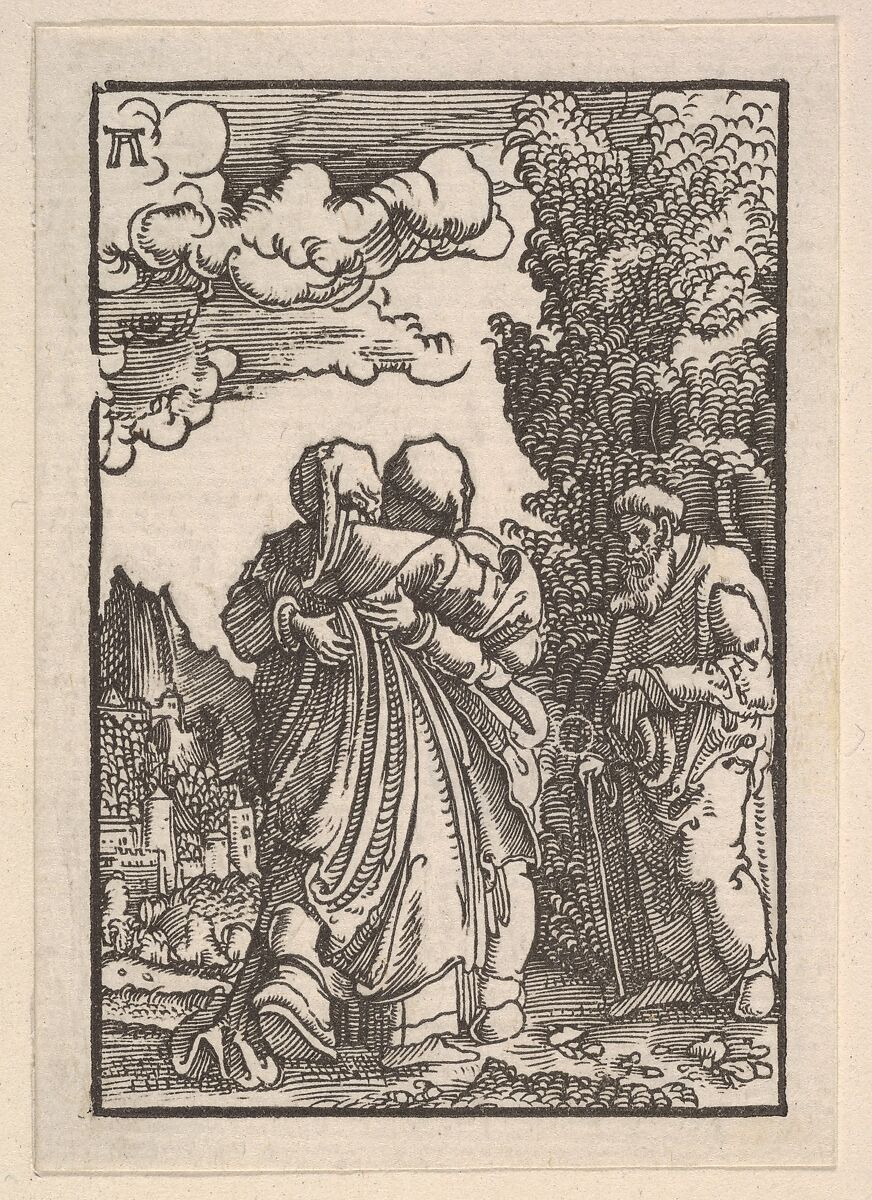 Visitation, from The Fall and Salvation of Mankind Through the Life and Passion of Christ, Albrecht Altdorfer (German, Regensburg ca. 1480–1538 Regensburg), Woodcut 
