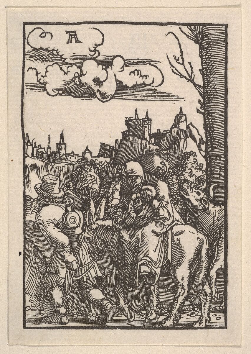 The Flight Into Egypt, from The Fall and Salvation of Mankind Through the Life and Passion of Christ, Albrecht Altdorfer (German, Regensburg ca. 1480–1538 Regensburg), Woodcut 