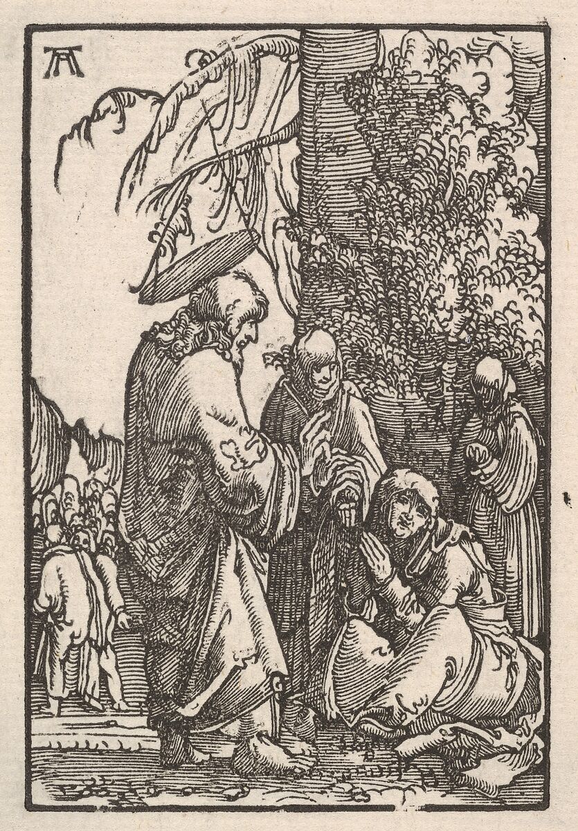 Christ Taking Leave of His Mother, from The Fall and Salvation of Mankind Through the Life and Passion of Christ, Albrecht Altdorfer (German, Regensburg ca. 1480–1538 Regensburg), Woodcut 
