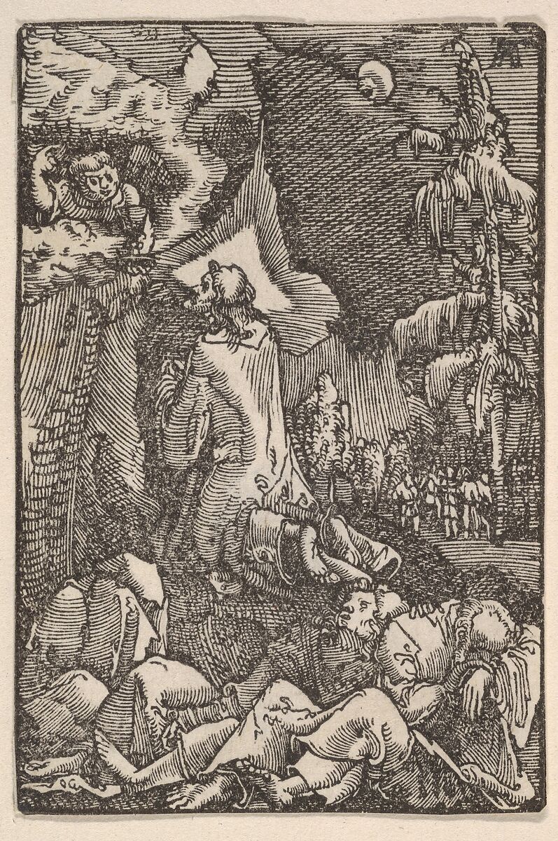 The Agony in the Garden, from The Fall and Salvation of Mankind Through the Life and Passion of Christ, Albrecht Altdorfer (German, Regensburg ca. 1480–1538 Regensburg), Woodcut 