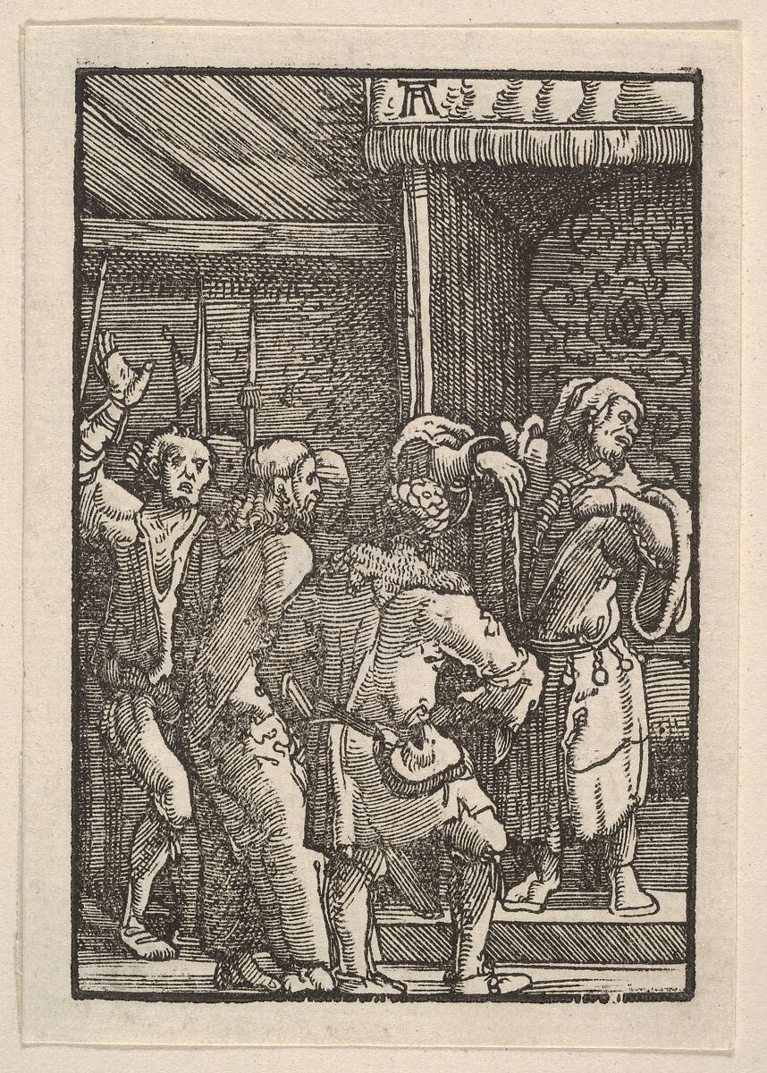 Christ Before Caiaphas, from The Fall and Salvation of Mankind Through the Life and Passion of Christ, Albrecht Altdorfer (German, Regensburg ca. 1480–1538 Regensburg), Woodcut 