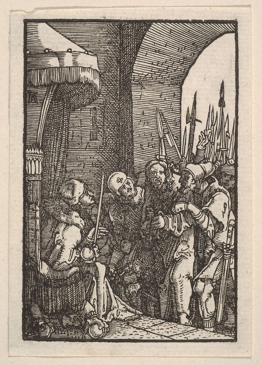 Christ Before Pilate, from The Fall and Salvation of Mankind Through the Life and Passion of Christ, Albrecht Altdorfer (German, Regensburg ca. 1480–1538 Regensburg), Woodcut 