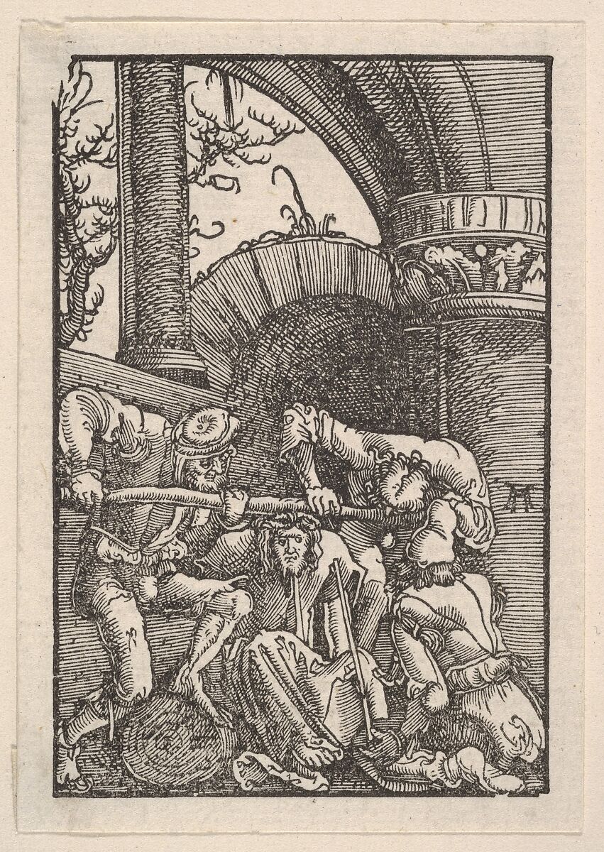 The Crowning with Thorns, from The Fall and Salvation of Mankind Through the Life and Passion of Christ, Albrecht Altdorfer (German, Regensburg ca. 1480–1538 Regensburg), Woodcut 