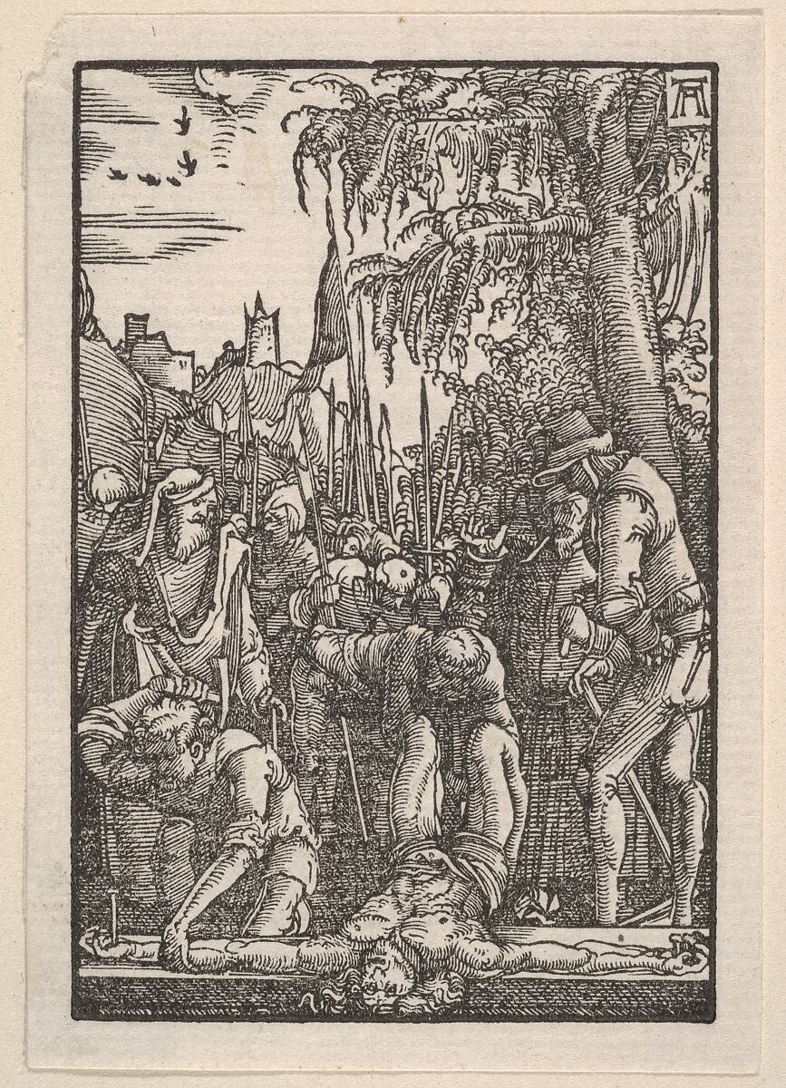 Christ Nailed on the Cross, Albrecht Altdorfer (German, Regensburg ca. 1480–1538 Regensburg), Woodcut 