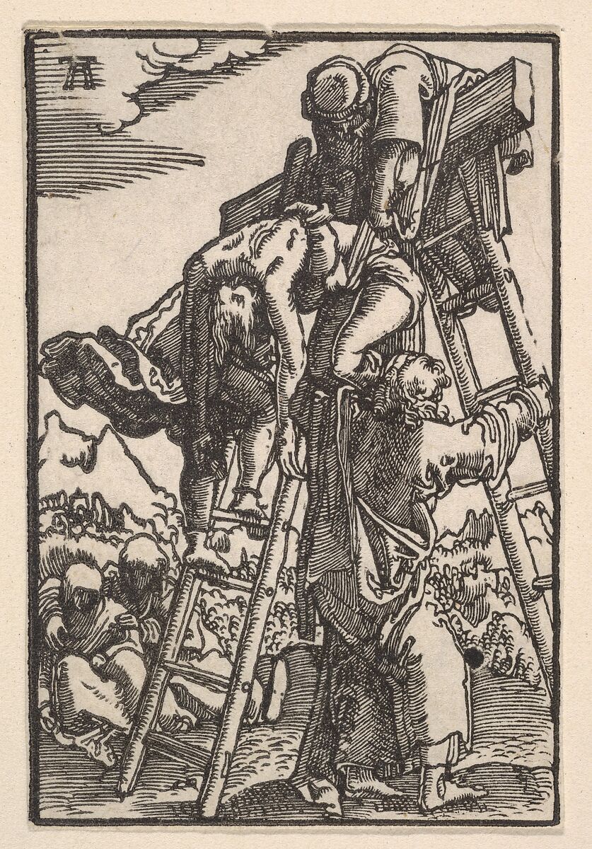 The Descent from the Cross, from The Fall and Salvation of Mankind Through the Life and Passion of Christ, Albrecht Altdorfer (German, Regensburg ca. 1480–1538 Regensburg), Woodcut 