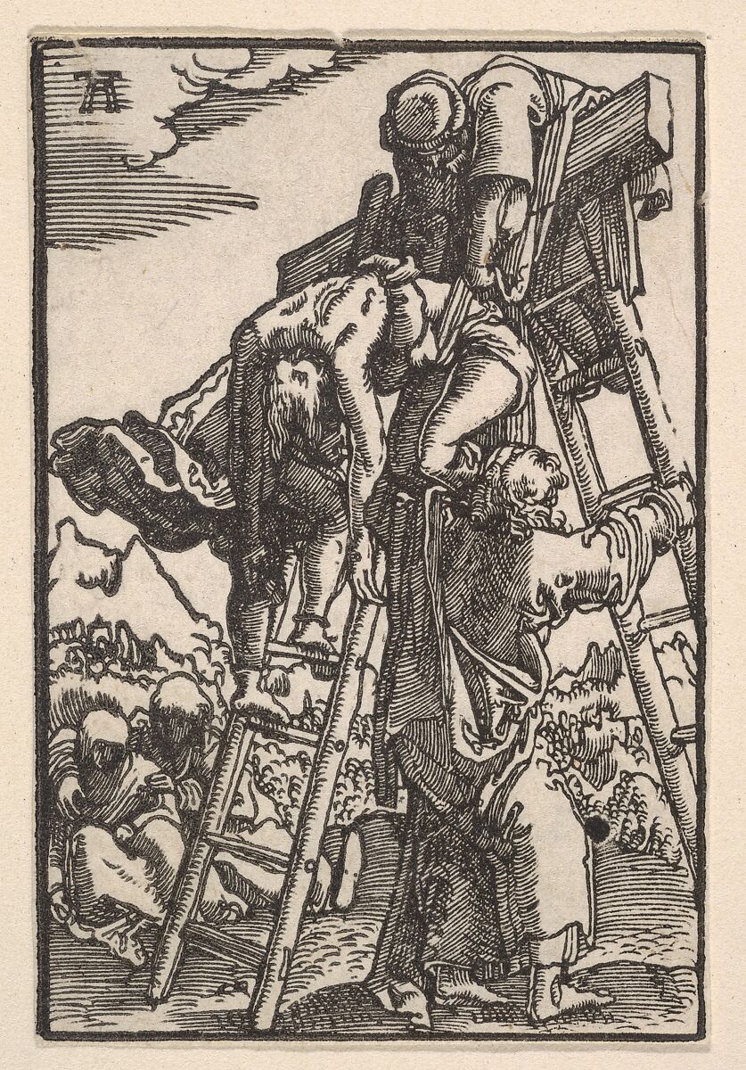 The Descent from the Cross, from "The Fall and Salvation of Mankind Through the Life and Passion of Christ", Albrecht Altdorfer (German, Regensburg ca. 1480–1538 Regensburg), Woodcut 